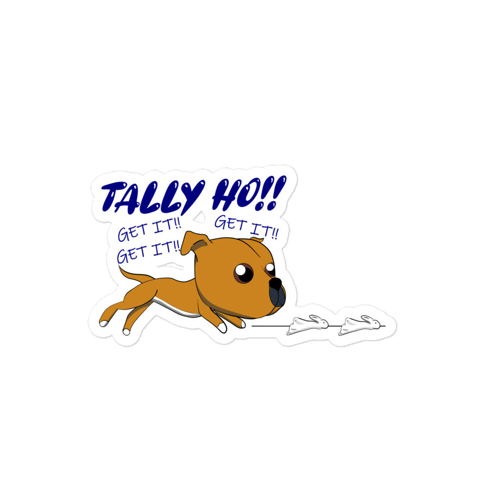 Tally Ho Staffy Sticker