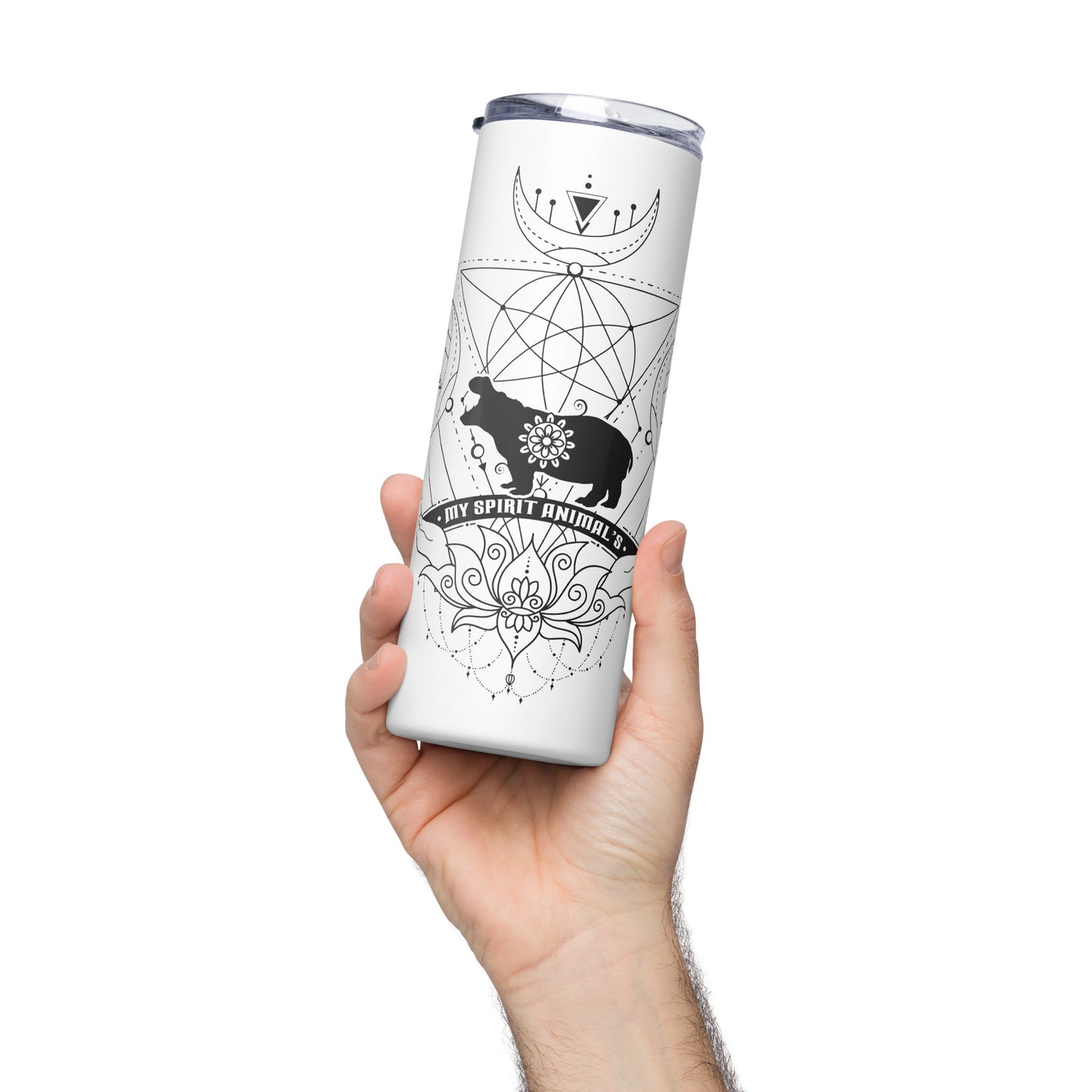 Hippo Spirit Animal Stainless steel tumbler