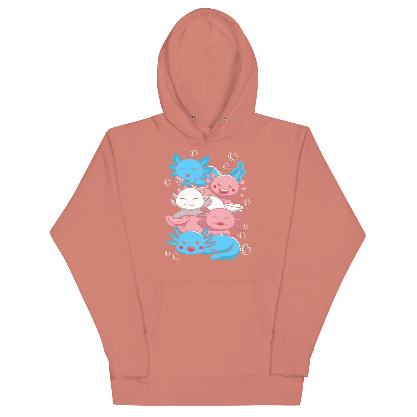 Kawaii Axolotl Transgender Pride Flag Unisex Hoodie