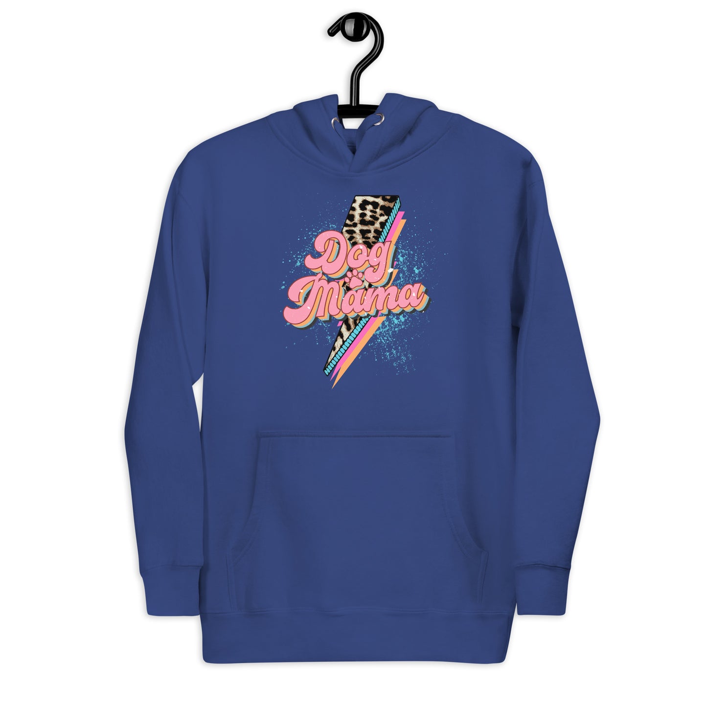 Dog Momma Leopard Lighting Bolt Unisex Hoodie