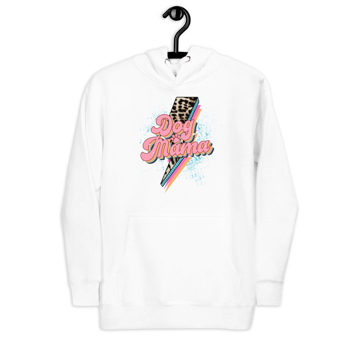 Dog Momma Leopard Lighting Bolt Unisex Hoodie