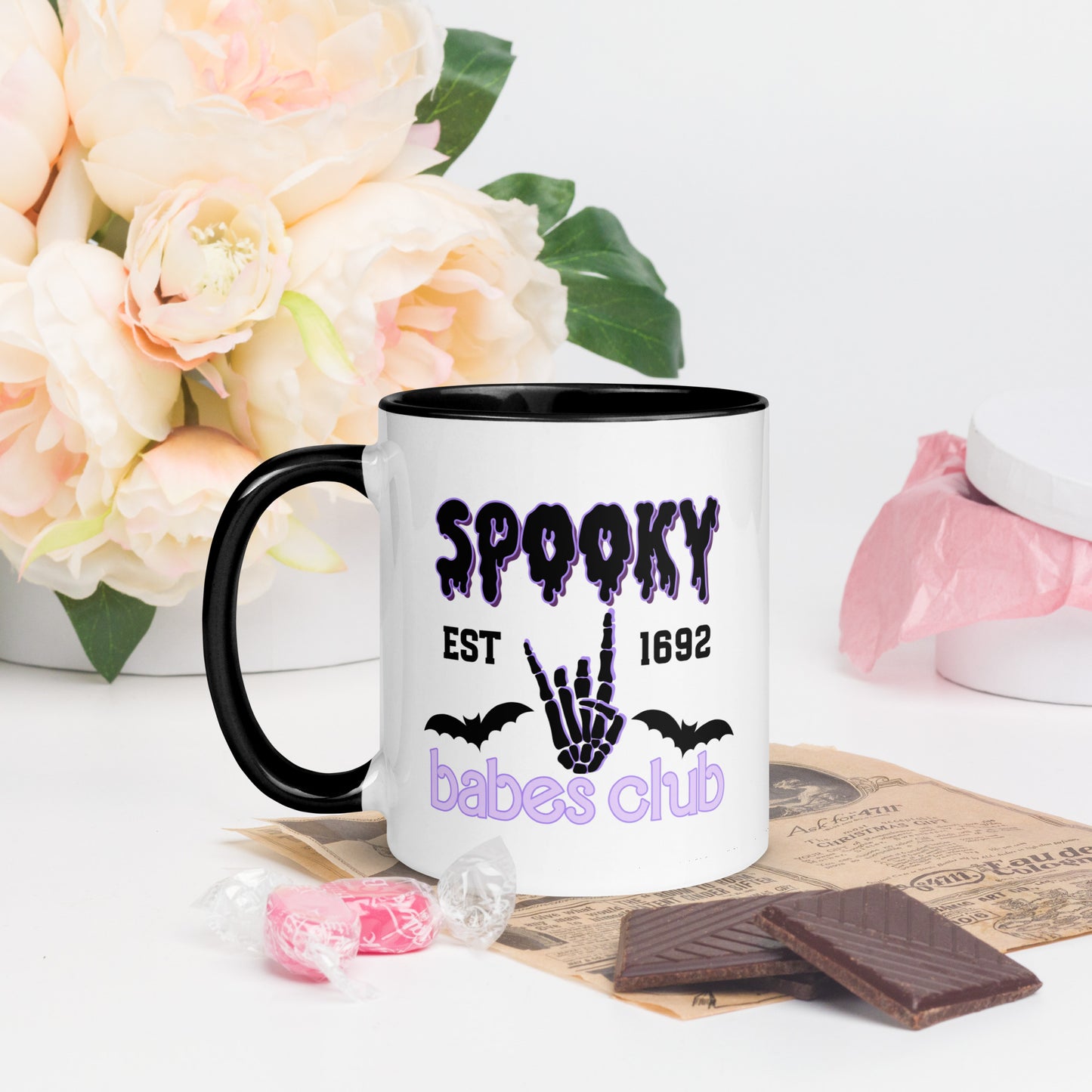 Spooky Babe Club Mug with Color Inside