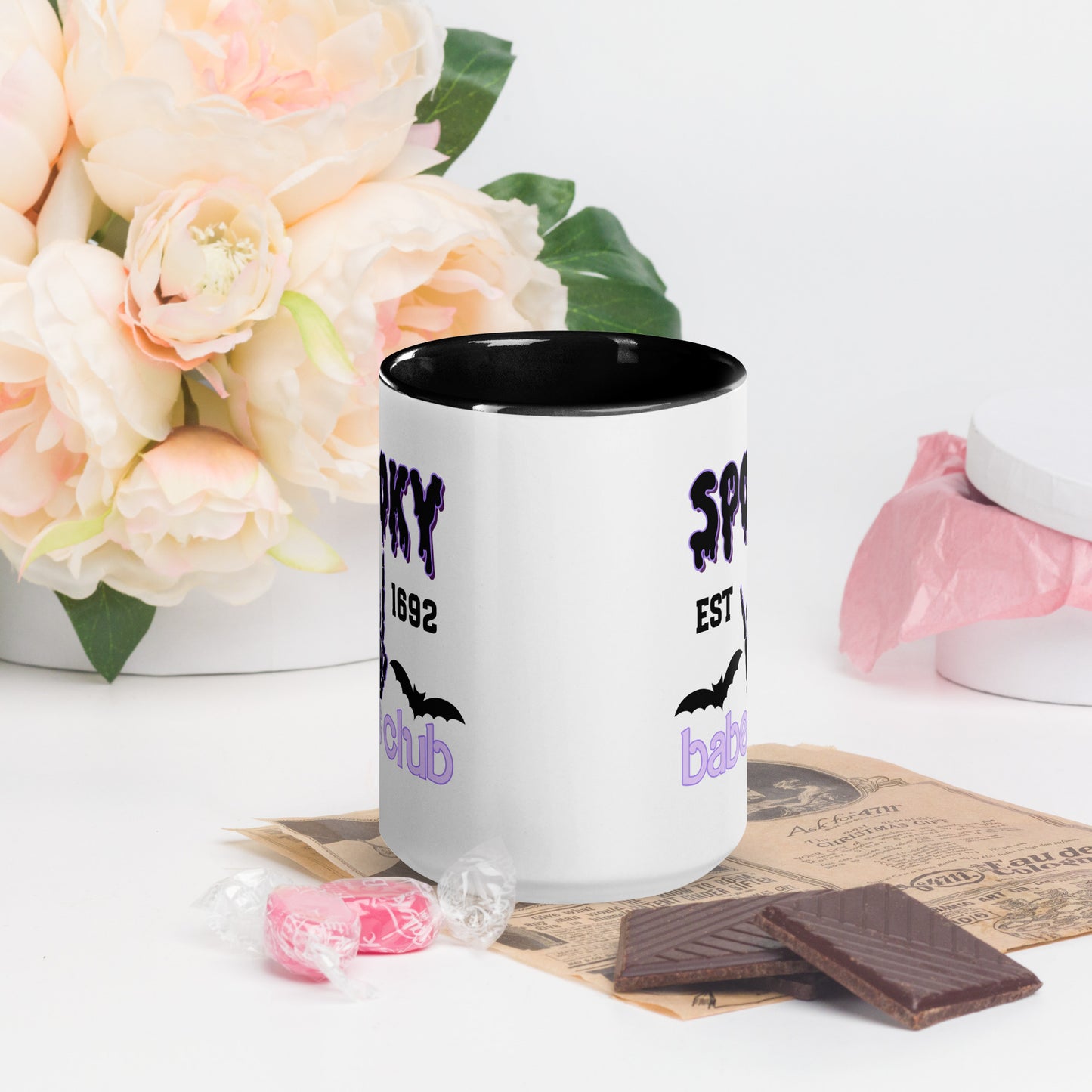 Spooky Babe Club Mug with Color Inside