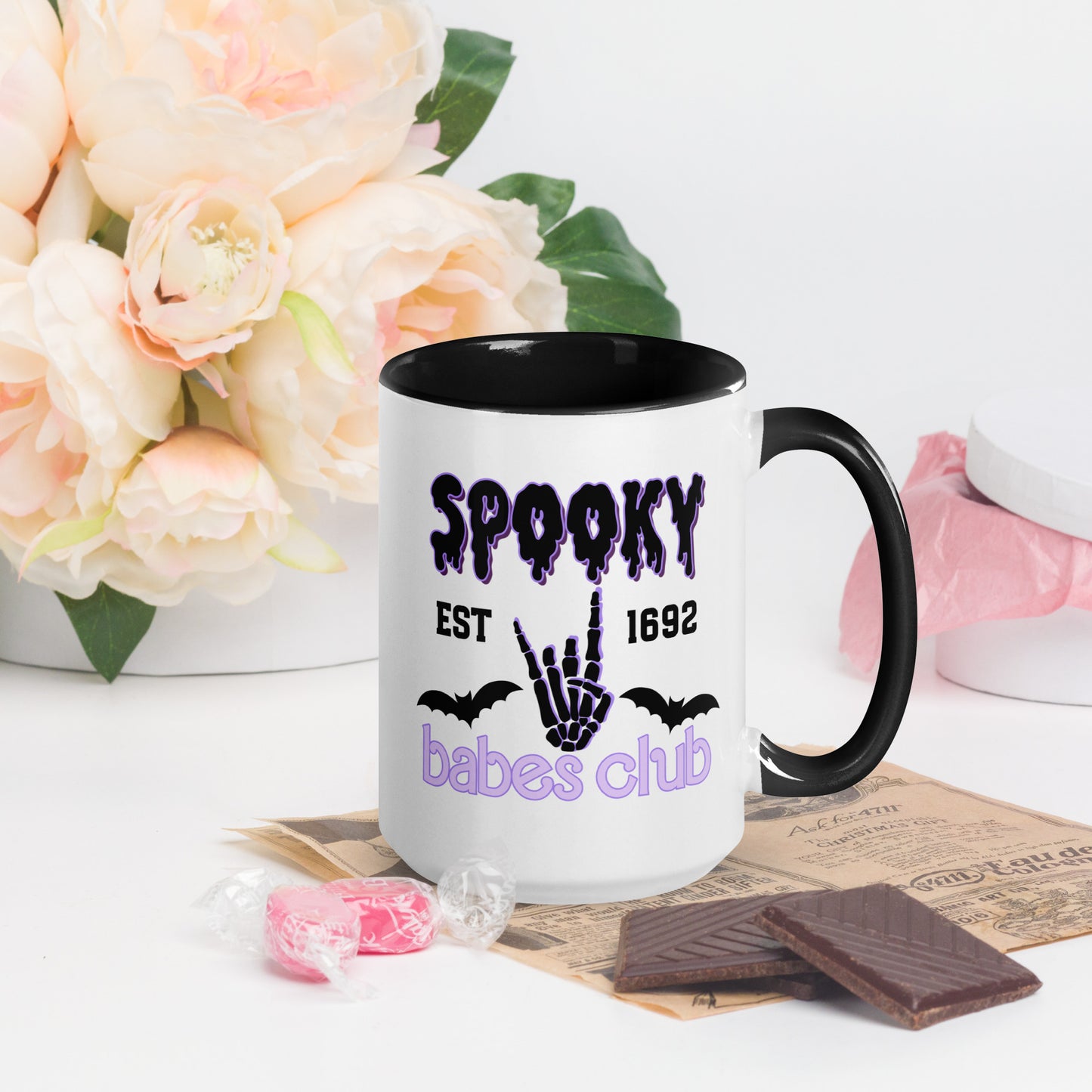 Spooky Babe Club Mug with Color Inside