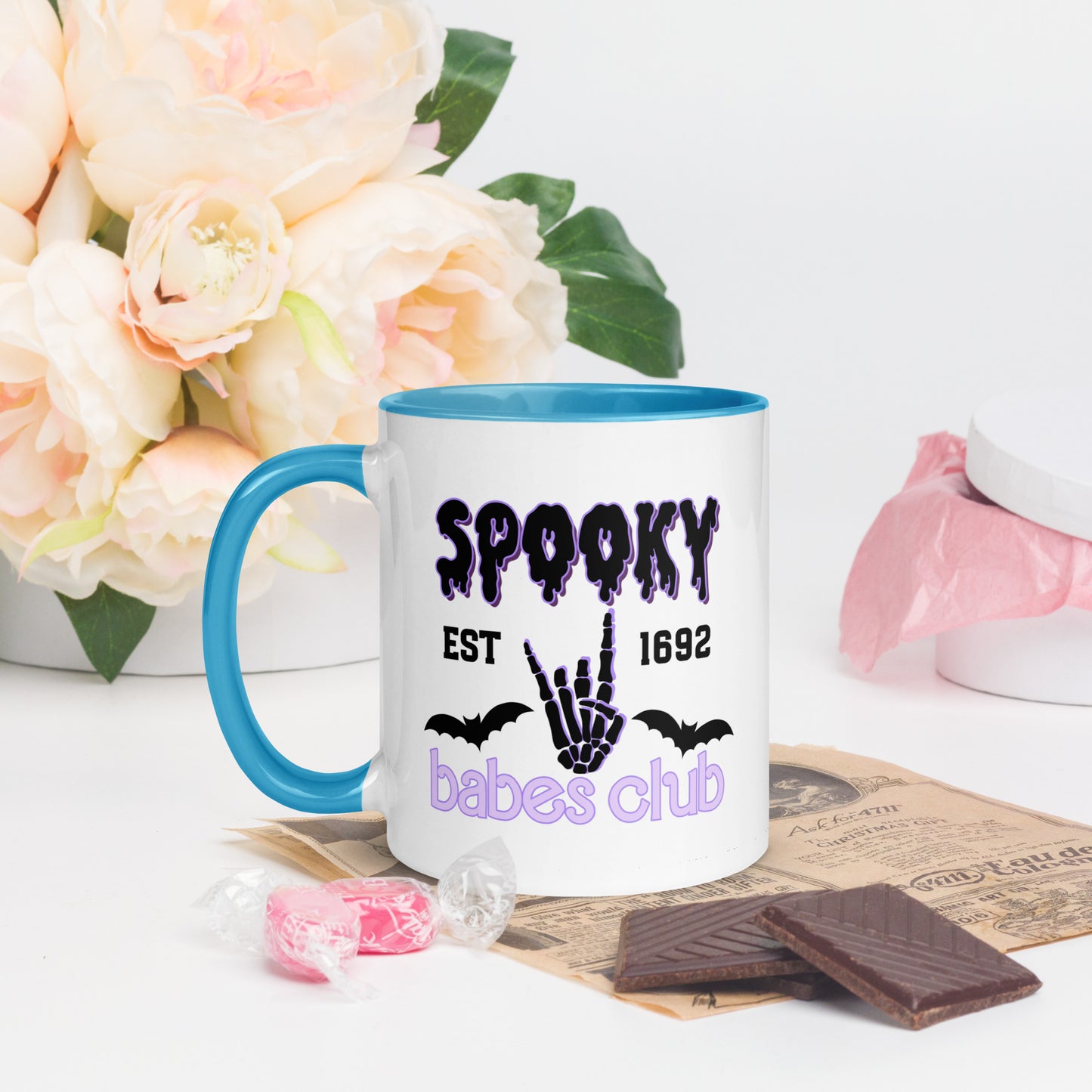Spooky Babe Club Mug with Color Inside