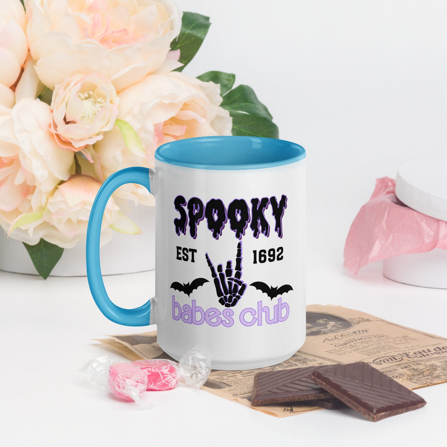 Spooky Babe Club Mug with Color Inside