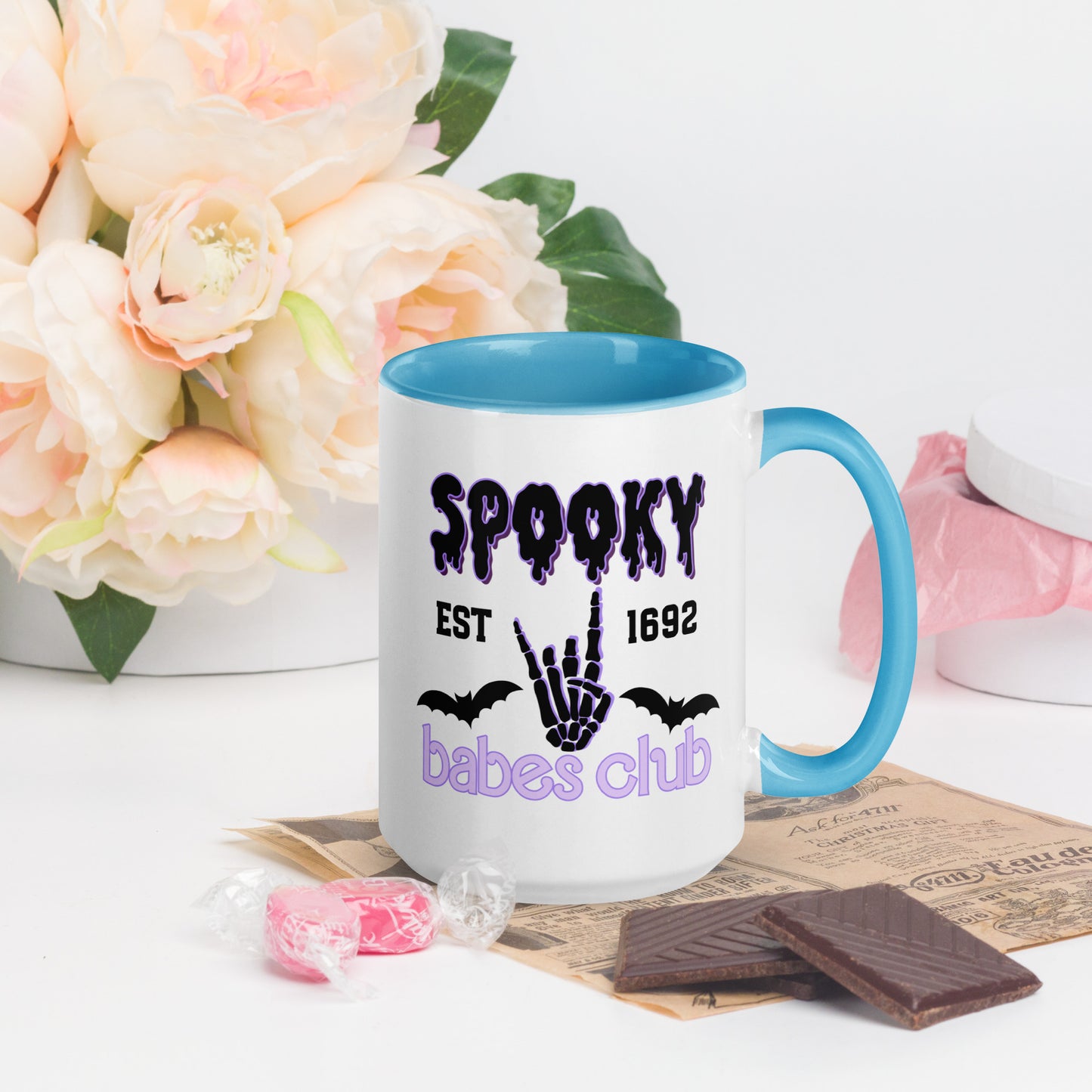 Spooky Babe Club Mug with Color Inside