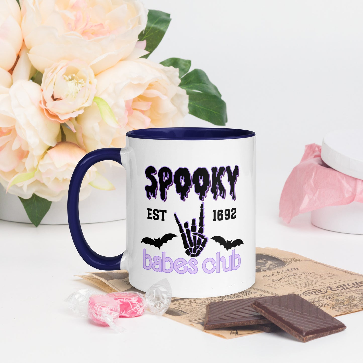 Spooky Babe Club Mug with Color Inside