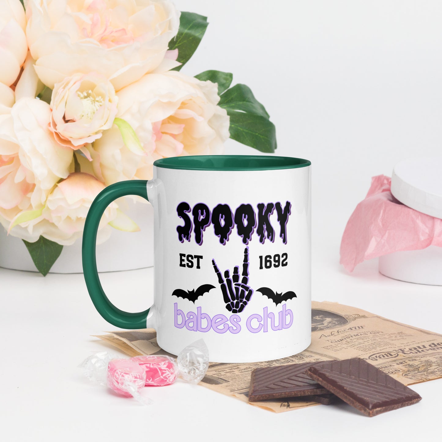 Spooky Babe Club Mug with Color Inside