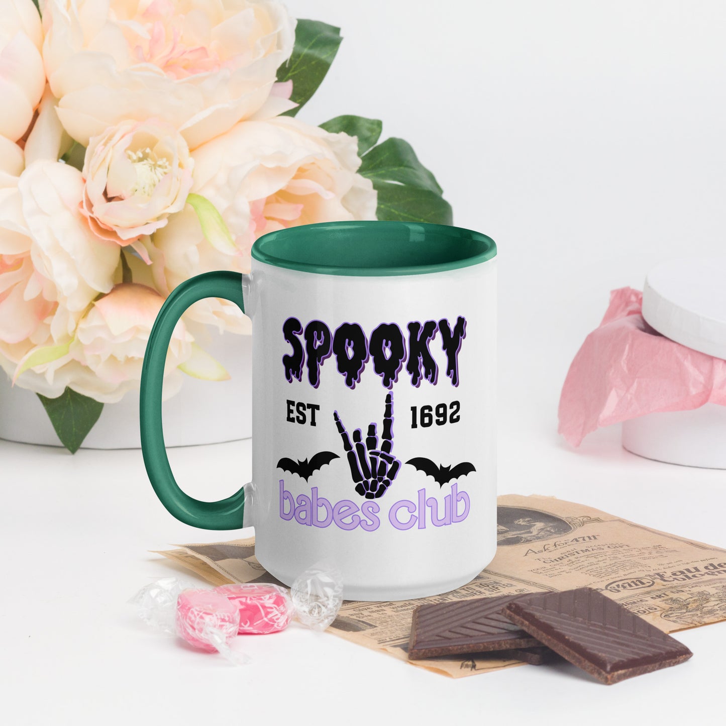 Spooky Babe Club Mug with Color Inside