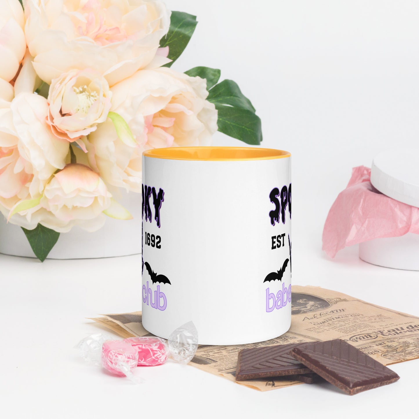 Spooky Babe Club Mug with Color Inside