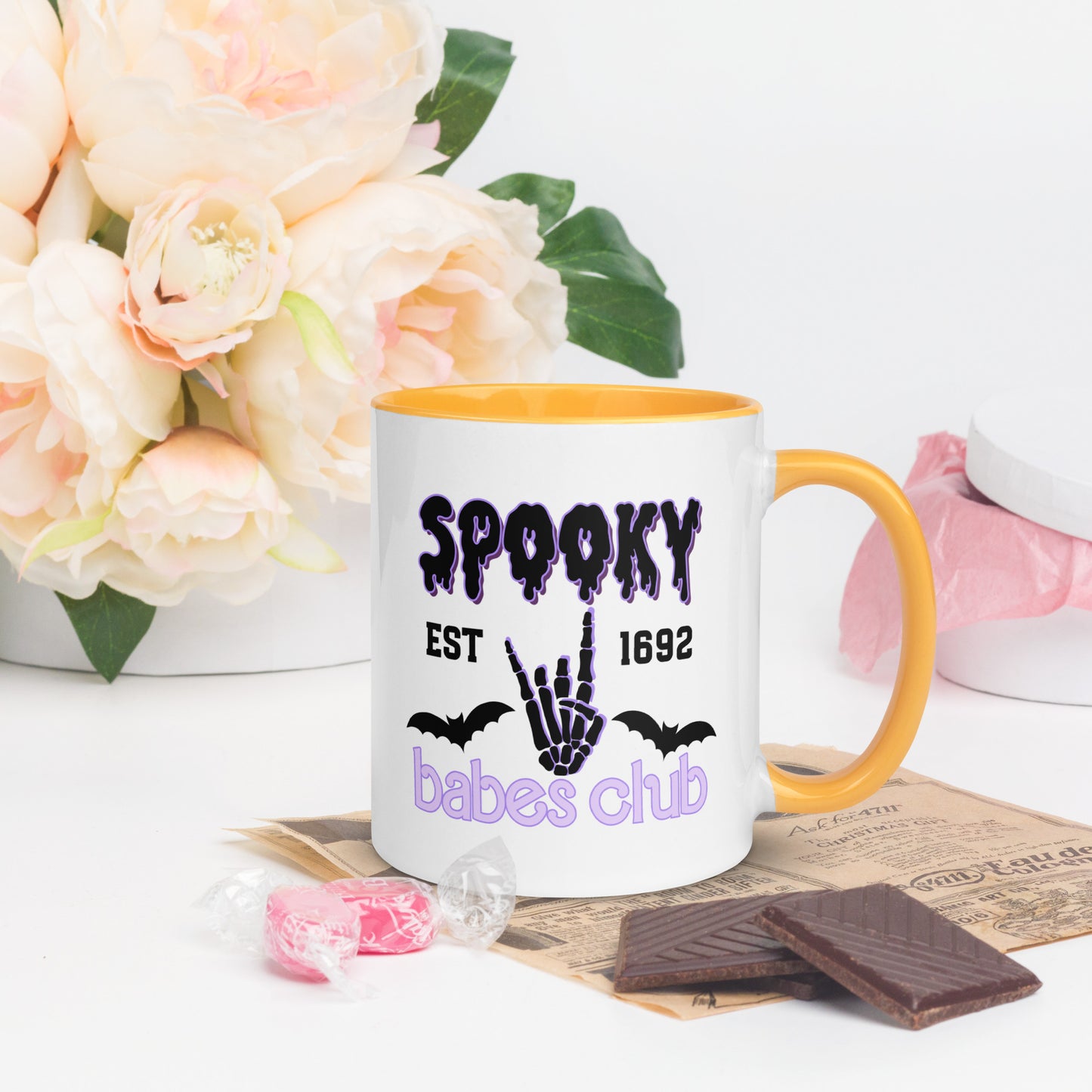 Spooky Babe Club Mug with Color Inside