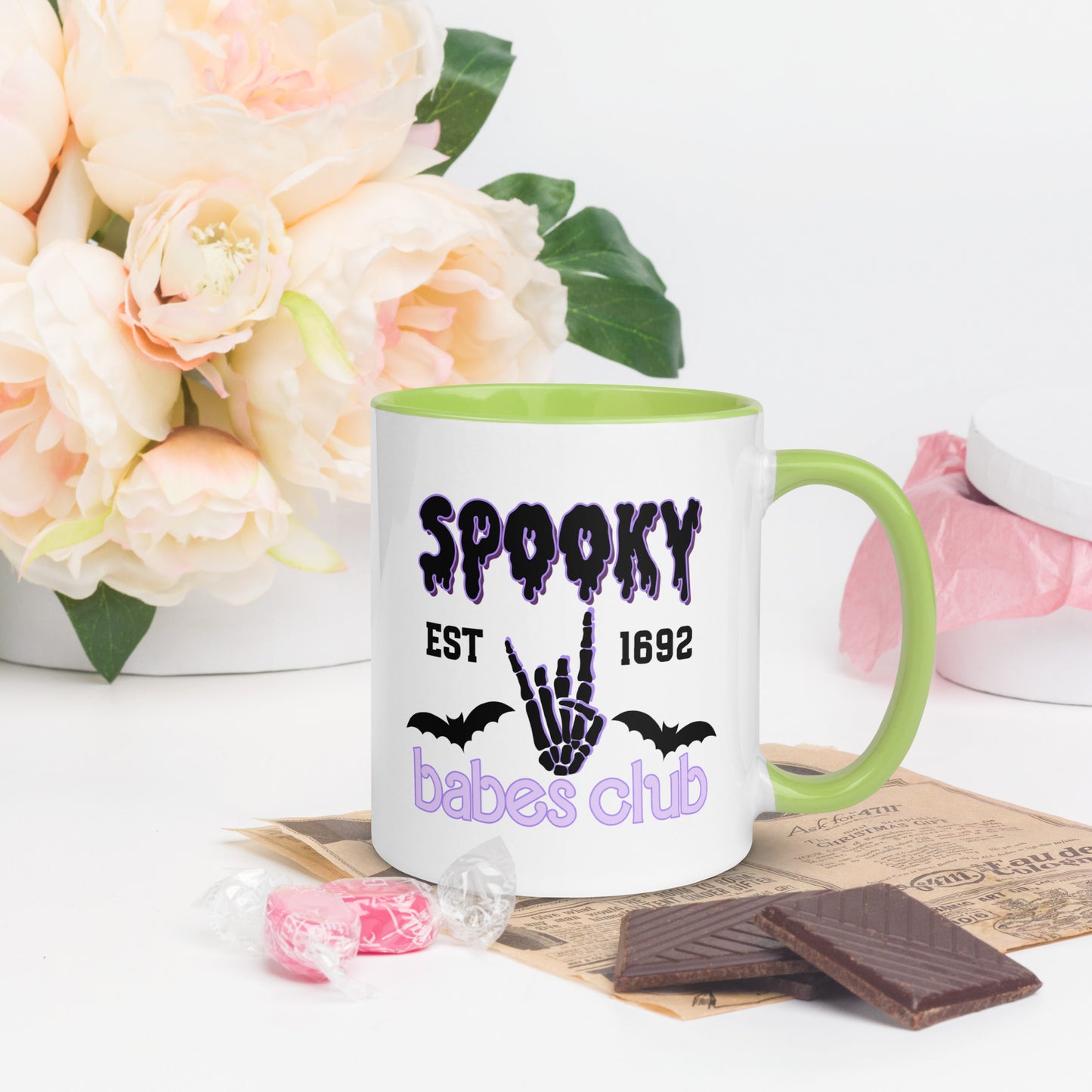 Spooky Babe Club Mug with Color Inside