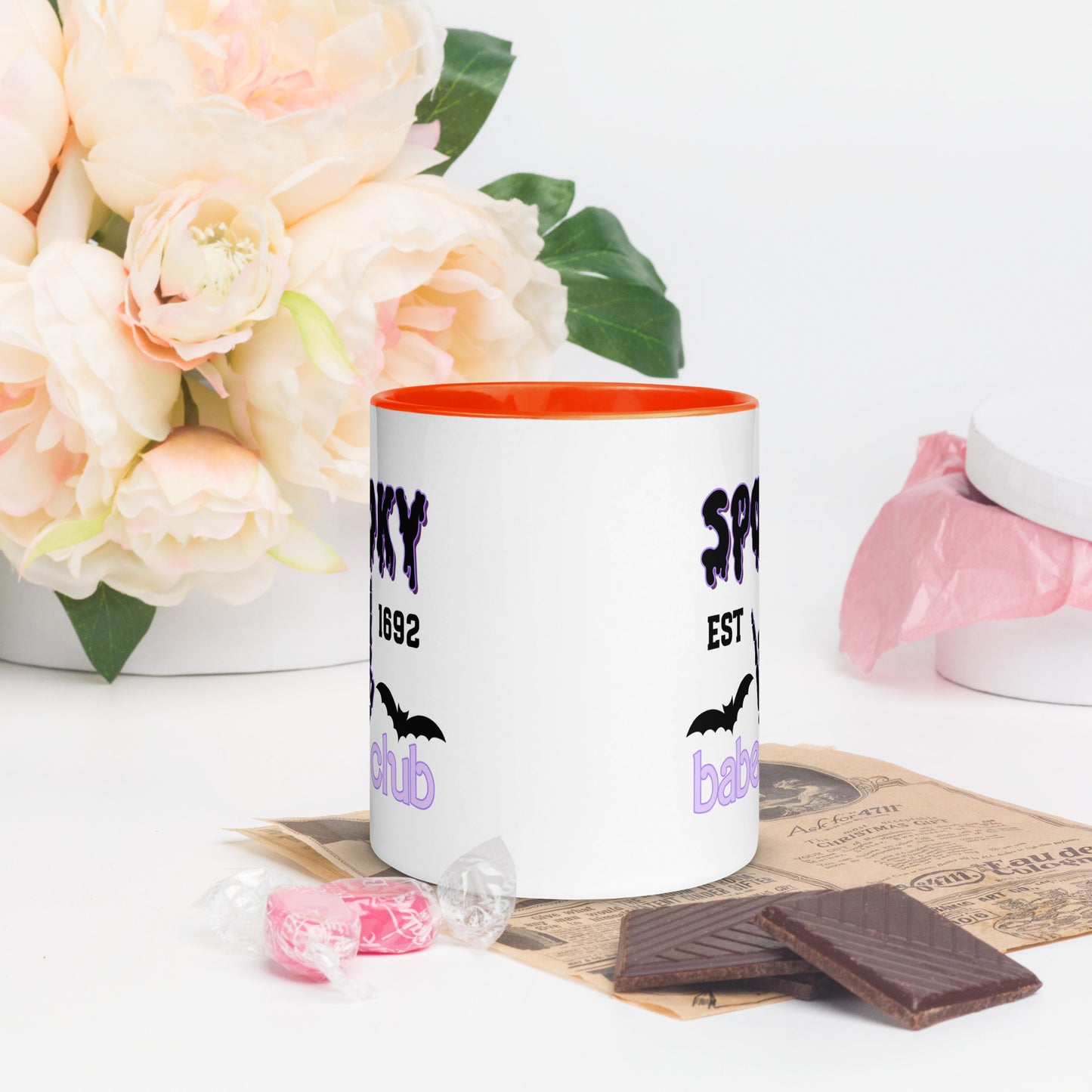 Spooky Babe Club Mug with Color Inside