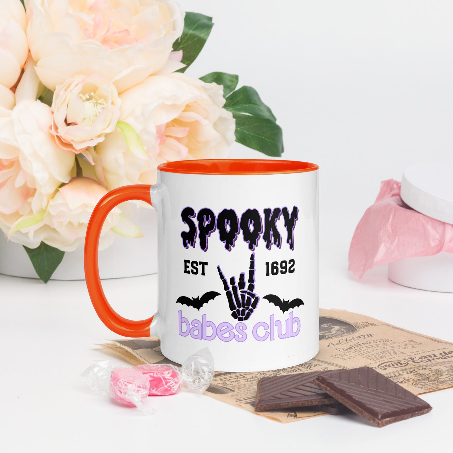 Spooky Babe Club Mug with Color Inside