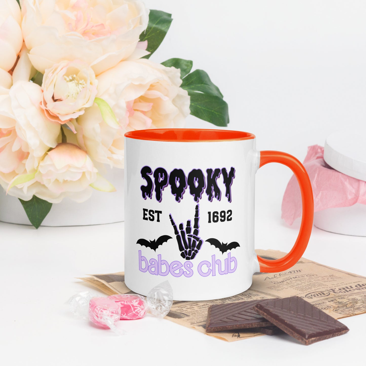 Spooky Babe Club Mug with Color Inside