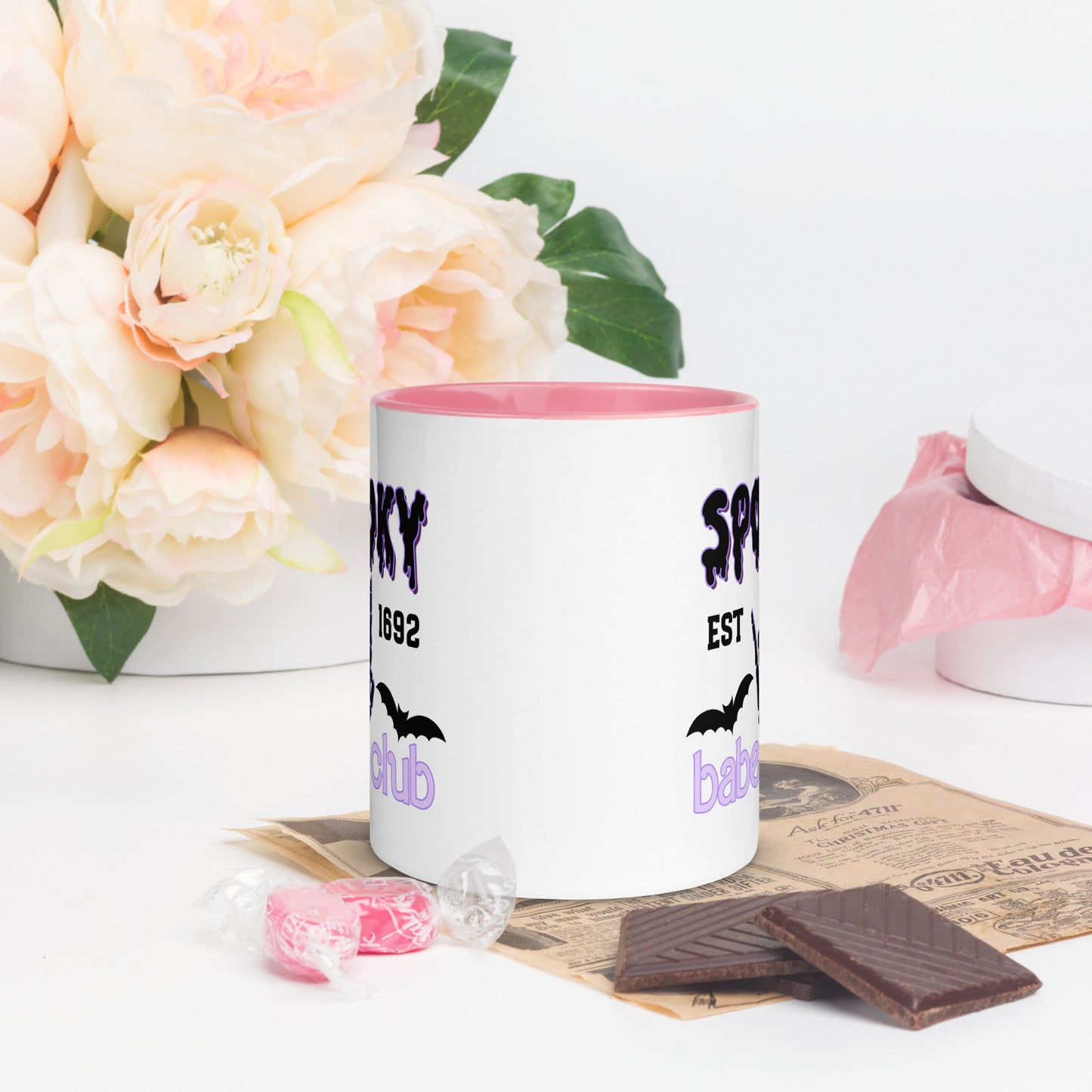 Spooky Babe Club Mug with Color Inside