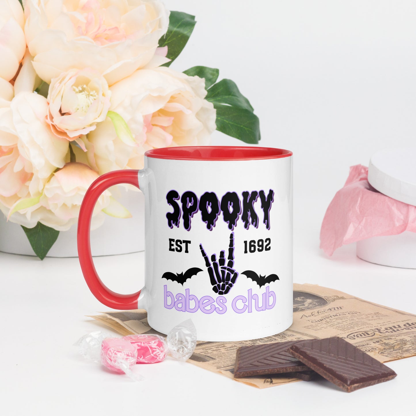 Spooky Babe Club Mug with Color Inside
