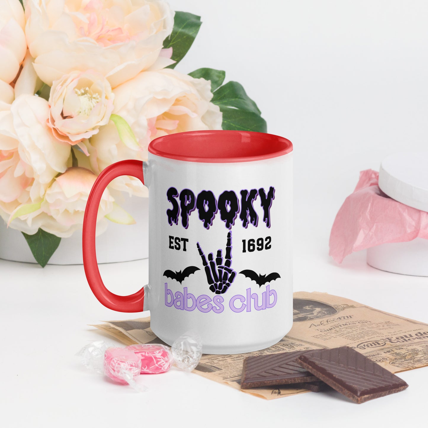 Spooky Babe Club Mug with Color Inside