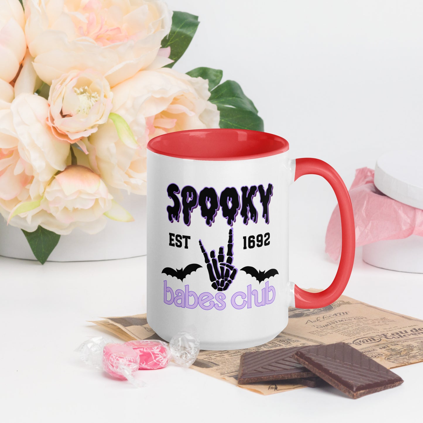 Spooky Babe Club Mug with Color Inside