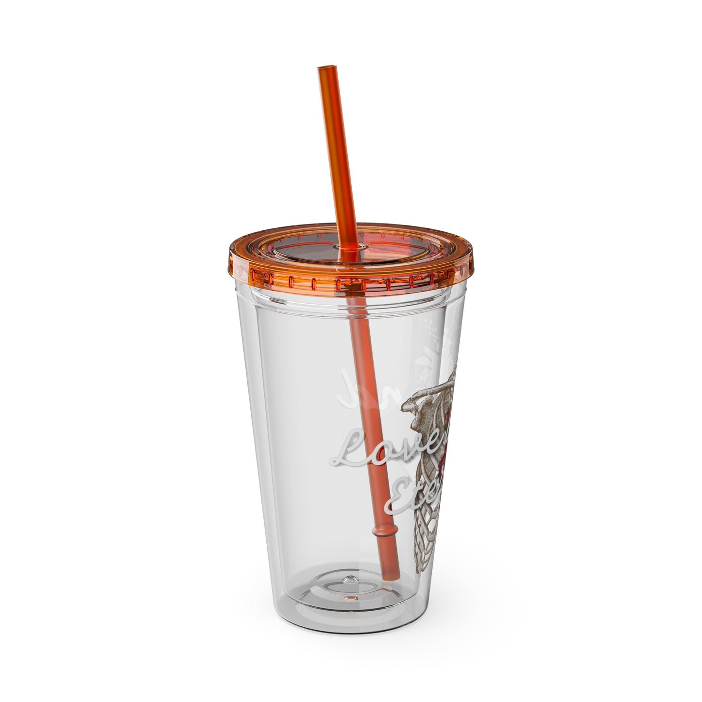 Love Beyond Eternity Sunsplash Tumbler with Straw, 16oz