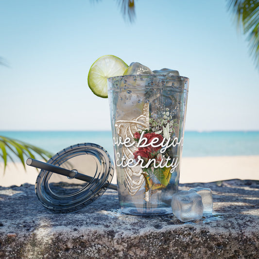 Love Beyond Eternity Sunsplash Tumbler with Straw, 16oz