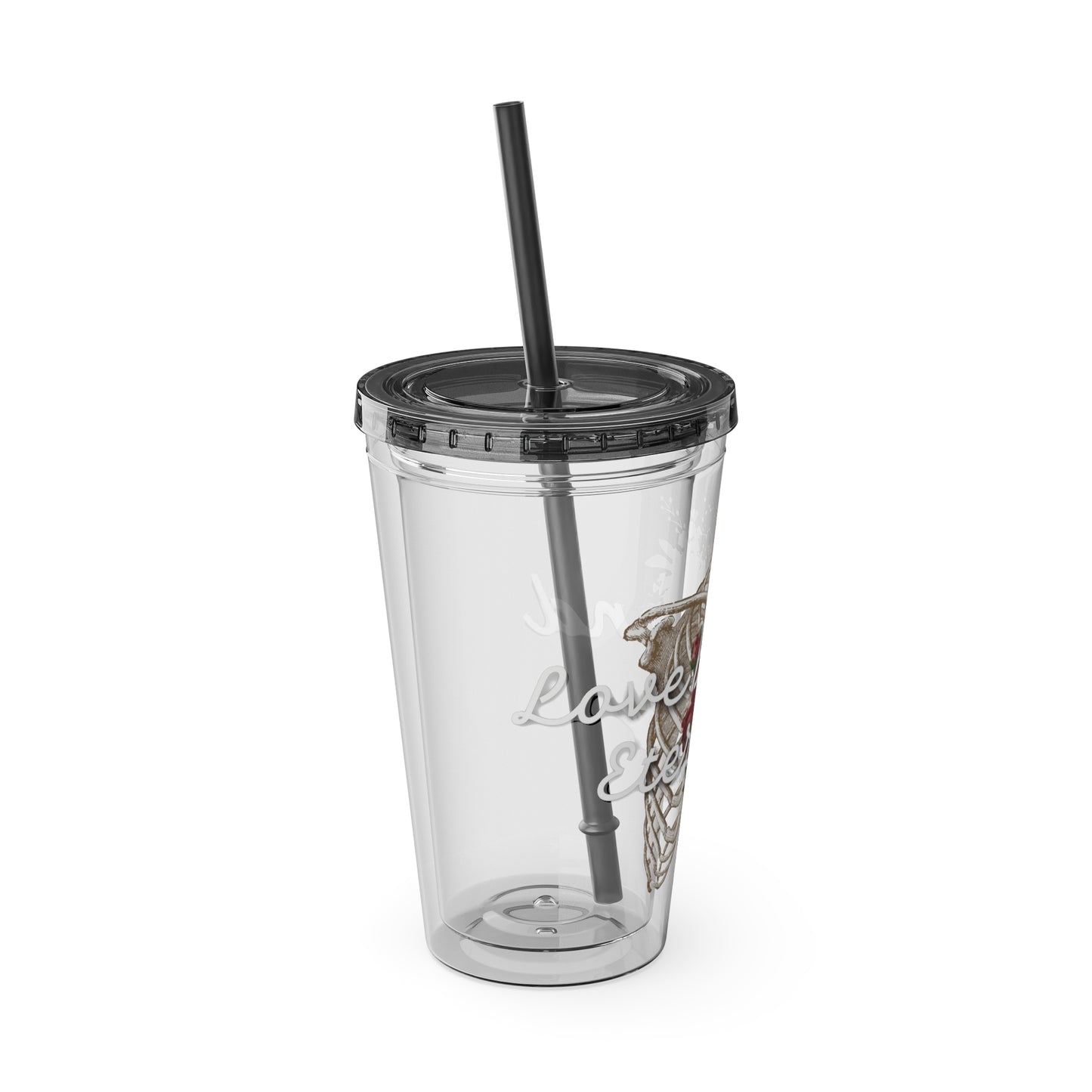 Love Beyond Eternity Sunsplash Tumbler with Straw, 16oz
