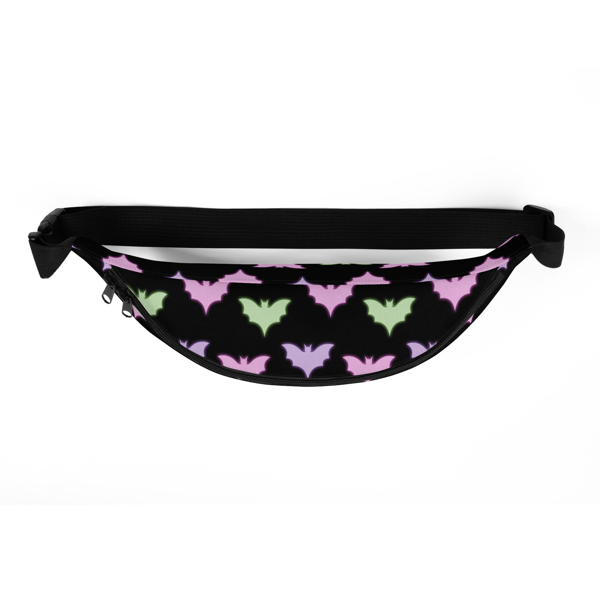 Neon Bat Fanny Pack open view
