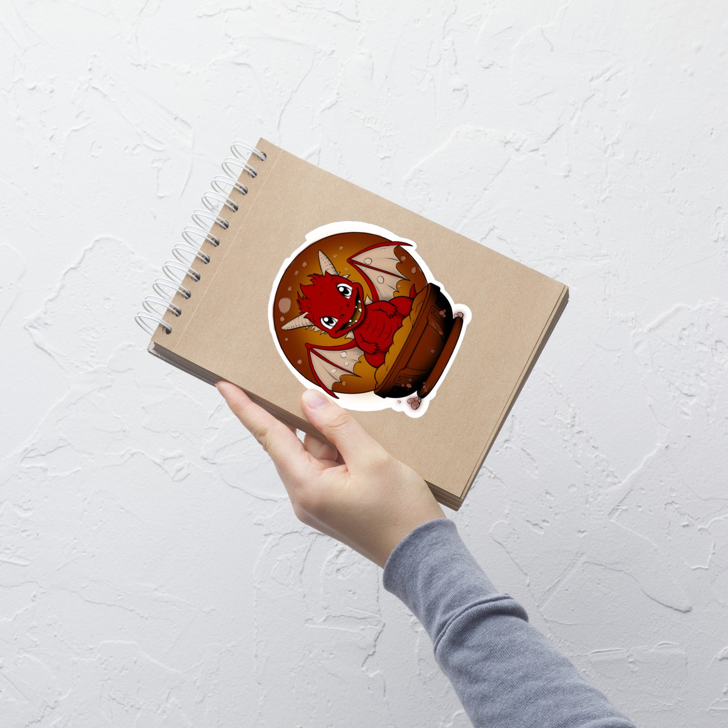 Fire Baby Dragon Snowglobe Sticker