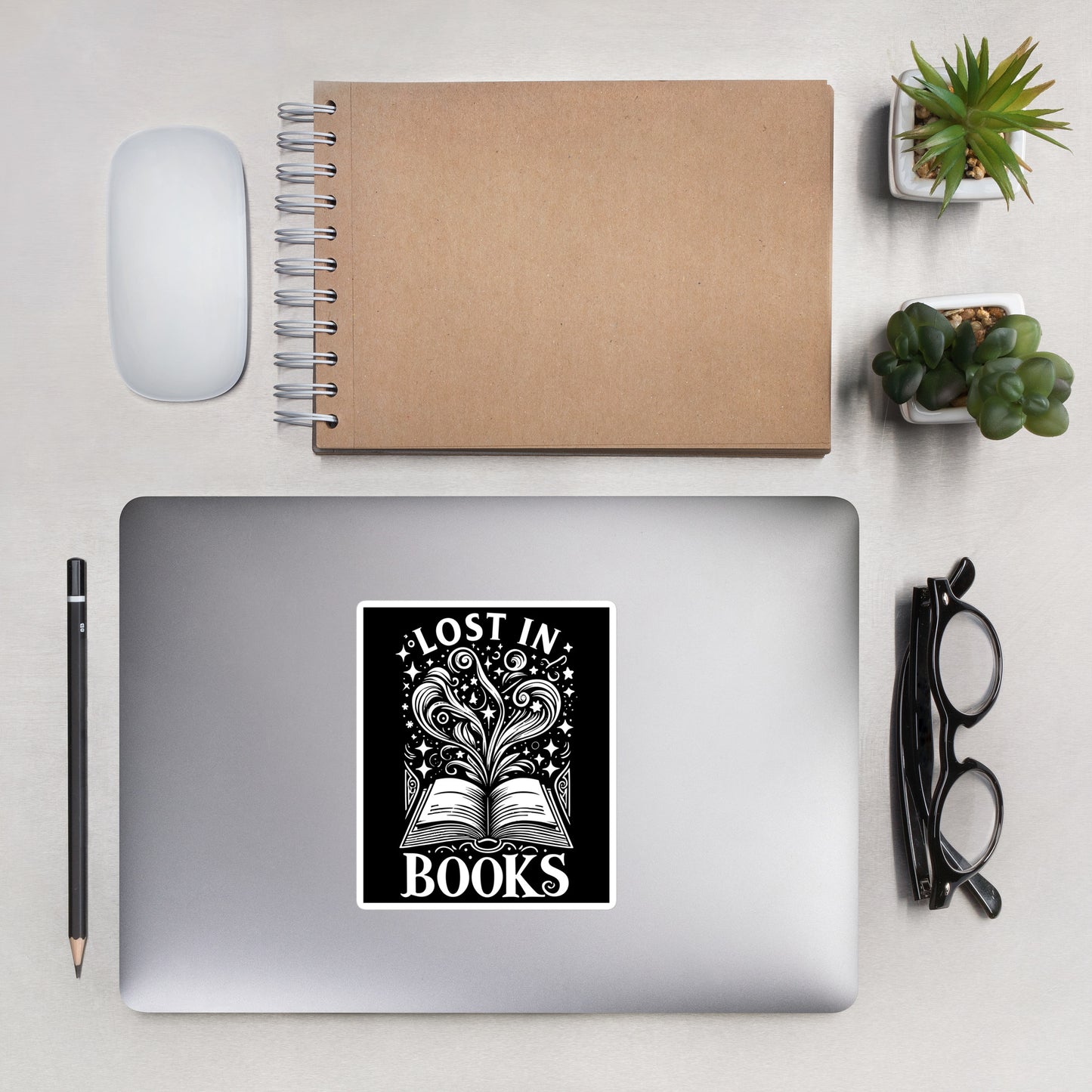 Lost In Books Sticker