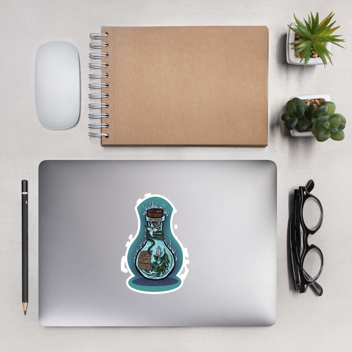 Whispers Across The Styx - Cypris & Mint Potion Bottle Sticker