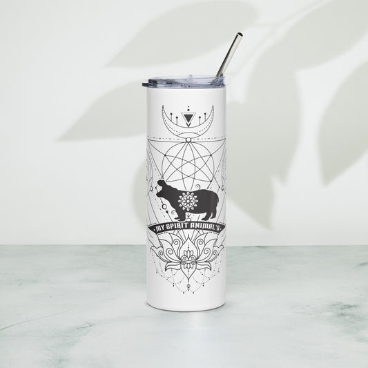Hippo Spirit Animal Stainless steel tumbler