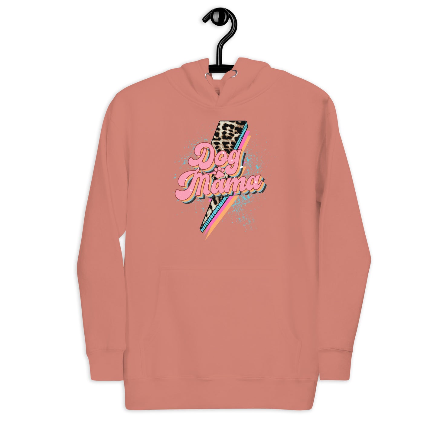 Dog Momma Leopard Lighting Bolt Unisex Hoodie