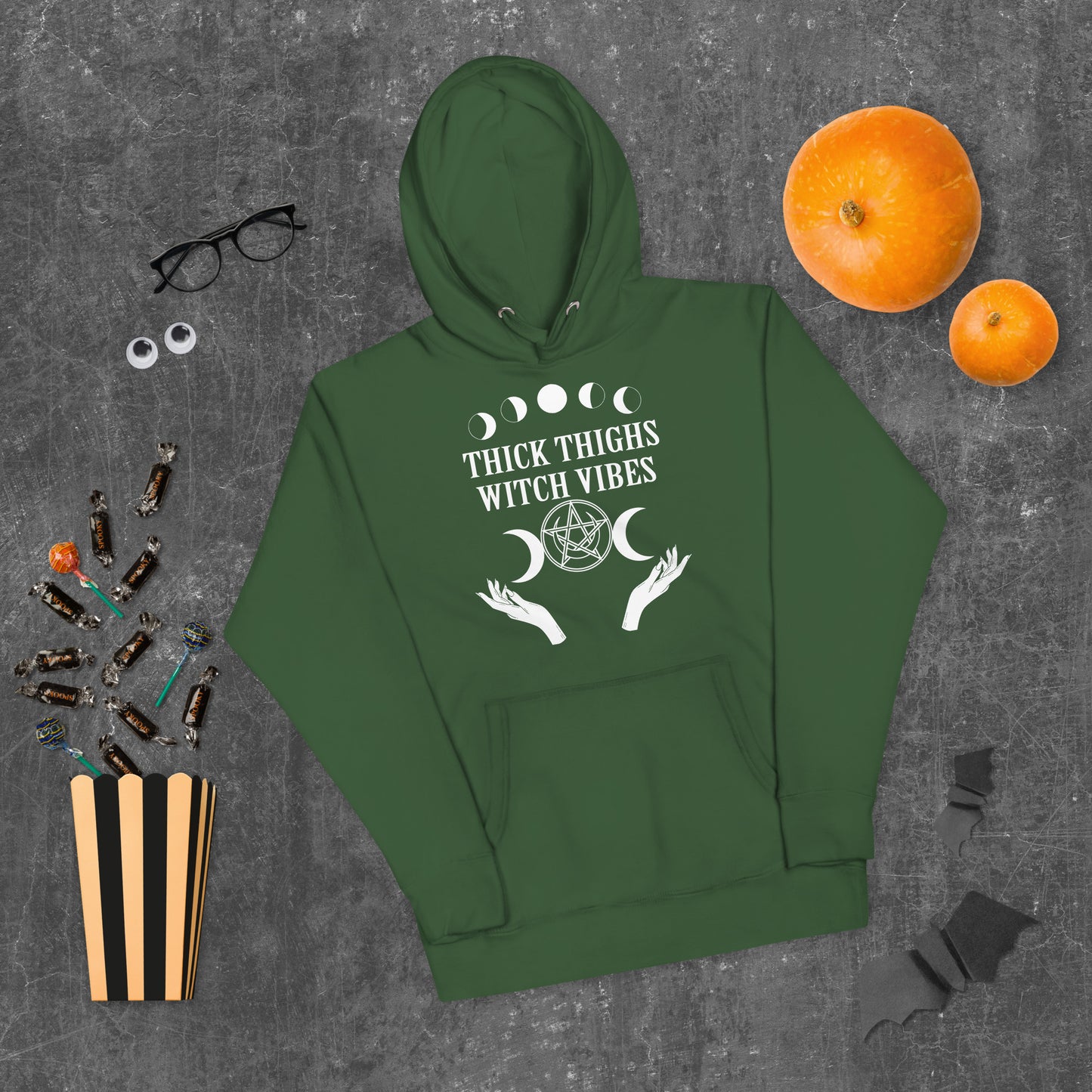 Thick Thighs & Witchy Vibes Unisex Hoodie