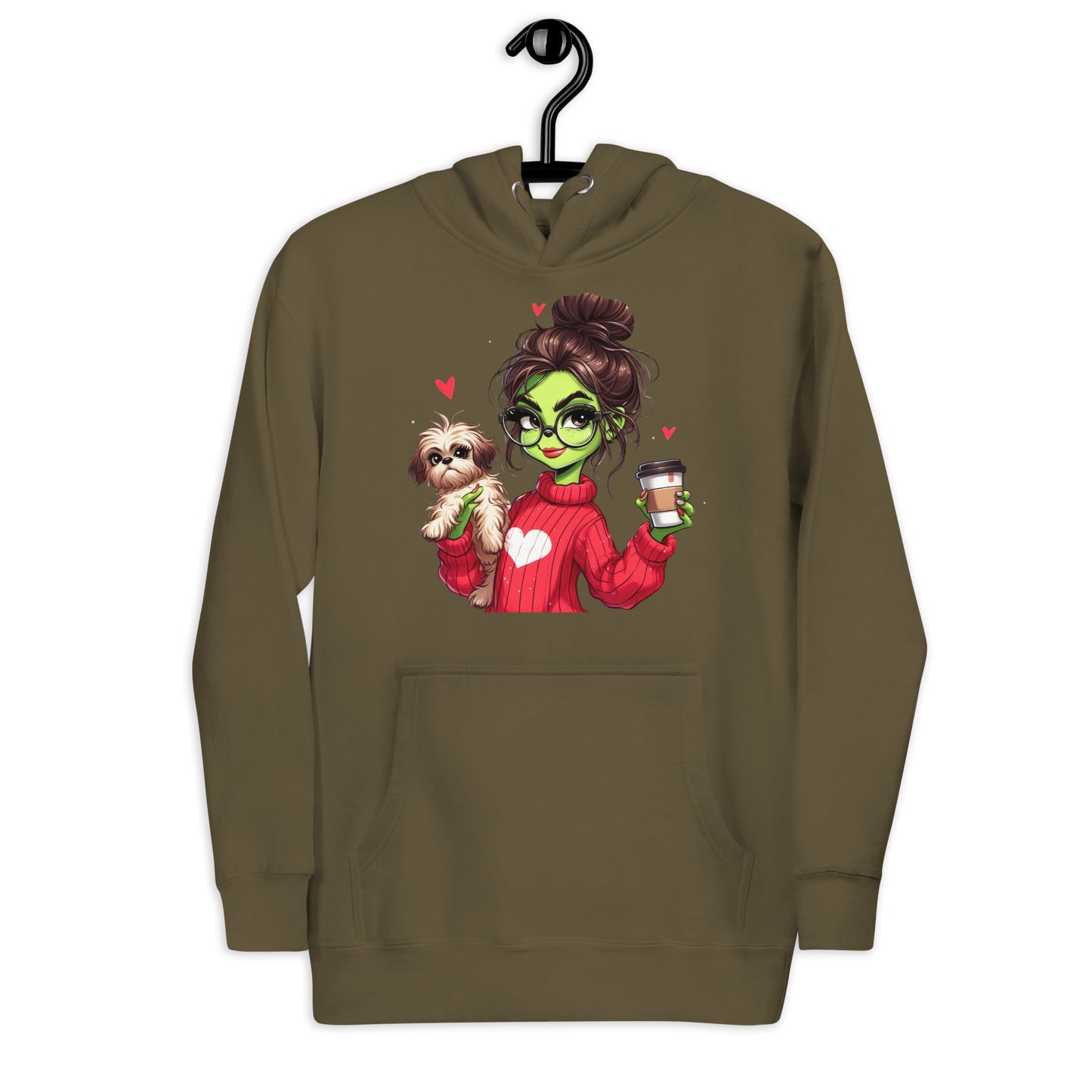Grinc Woman & Dog Unisex Hoodie