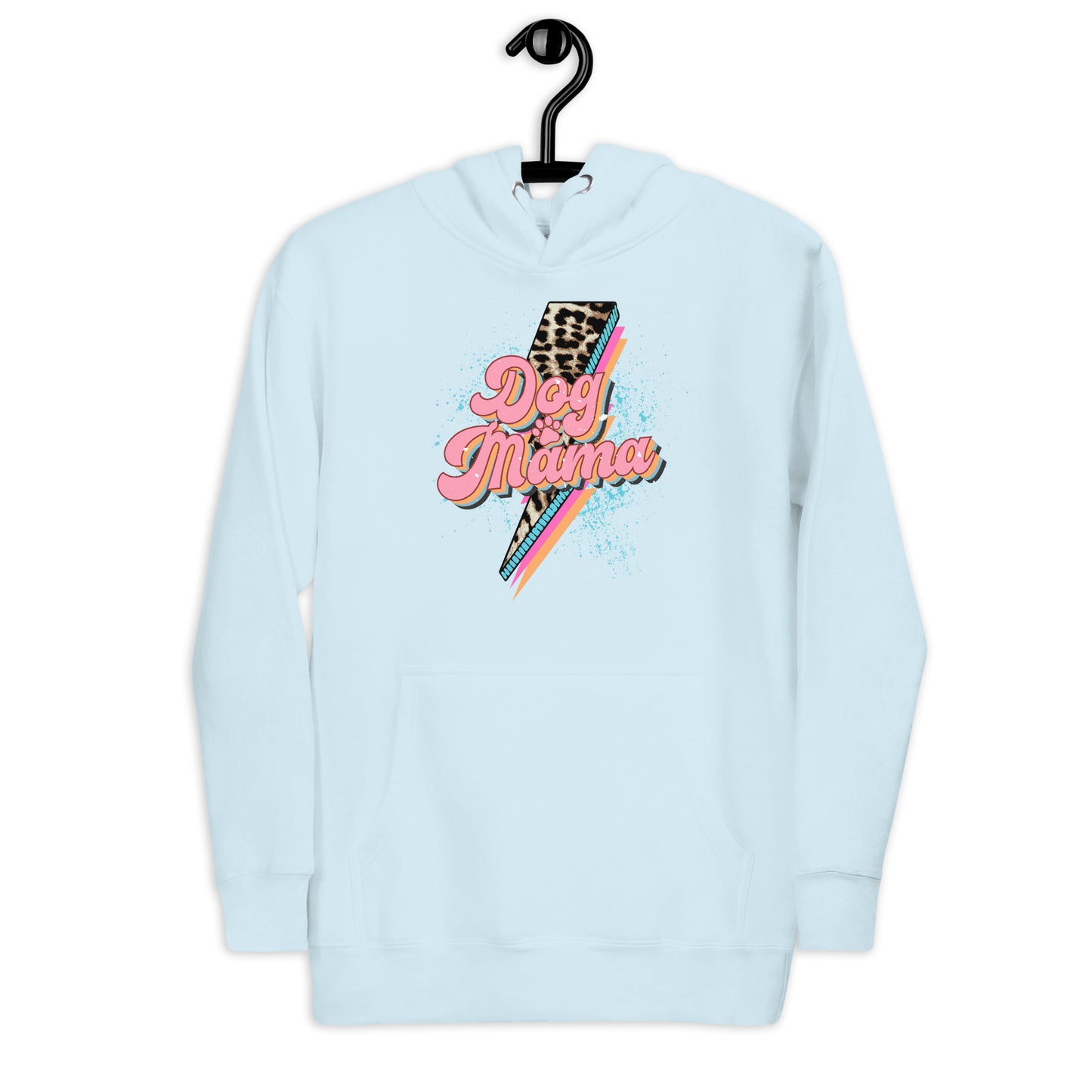 Dog Momma Leopard Lighting Bolt Unisex Hoodie