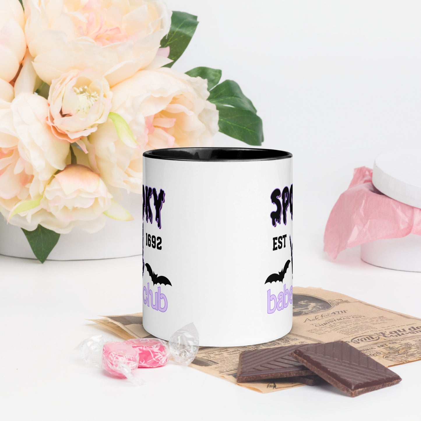 Spooky Babe Club Mug with Color Inside