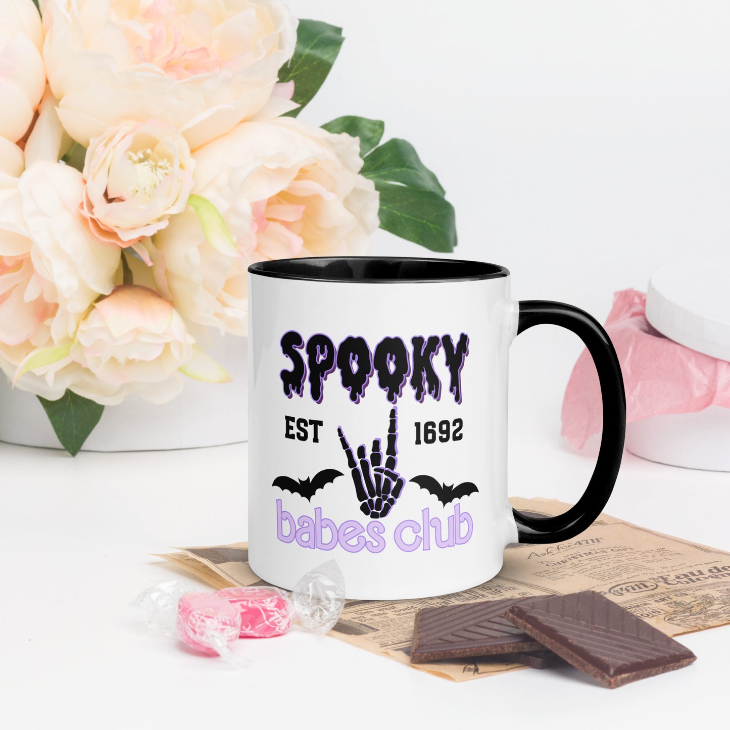 Spooky Babe Club Mug with Color Inside