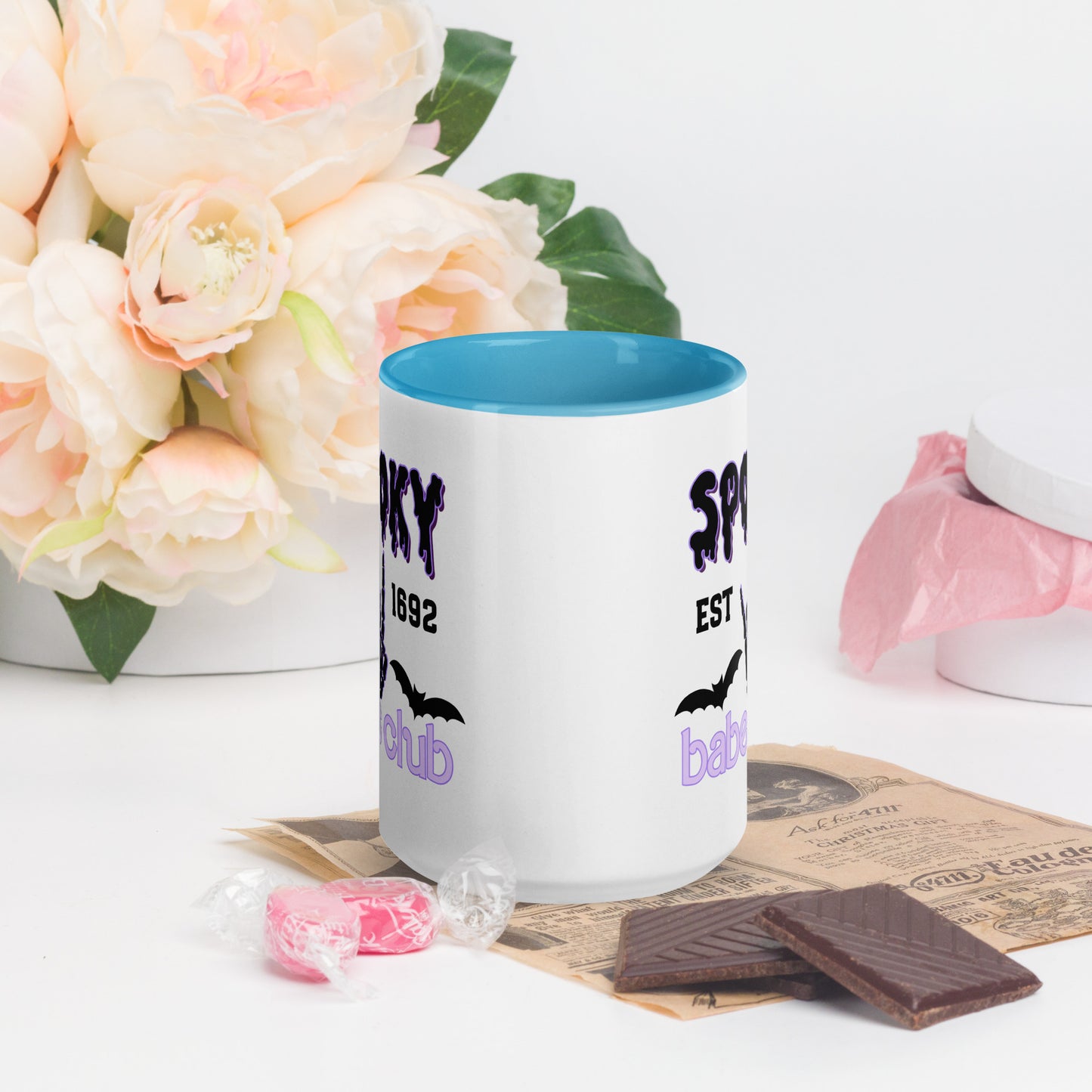 Spooky Babe Club Mug with Color Inside