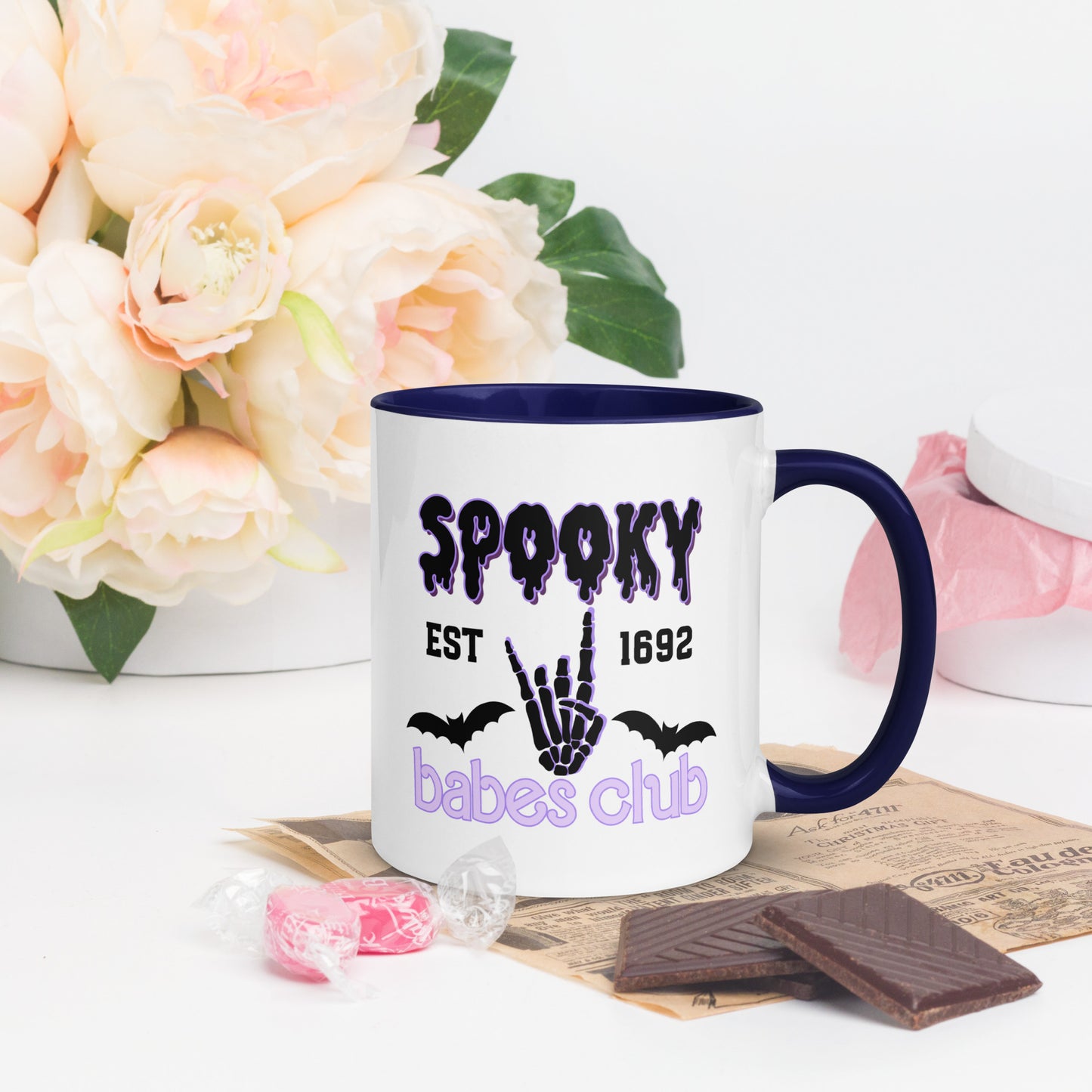 Spooky Babe Club Mug with Color Inside