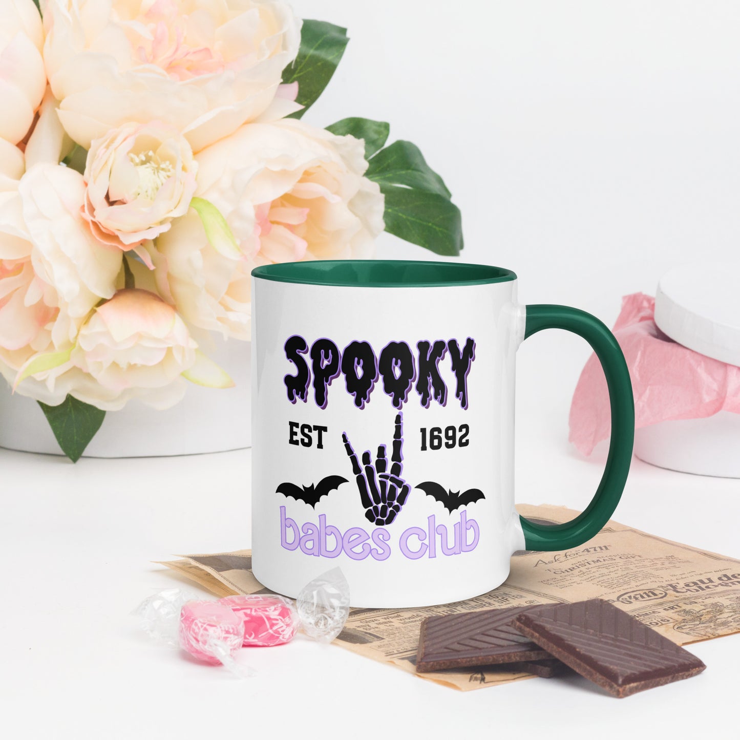 Spooky Babe Club Mug with Color Inside