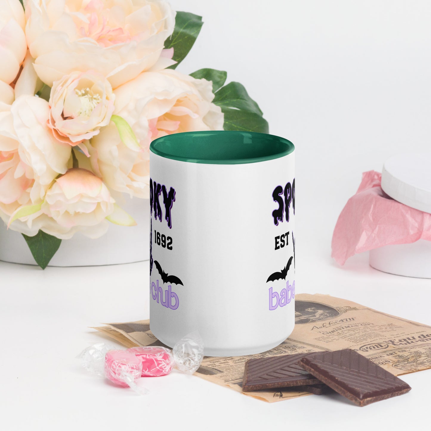 Spooky Babe Club Mug with Color Inside