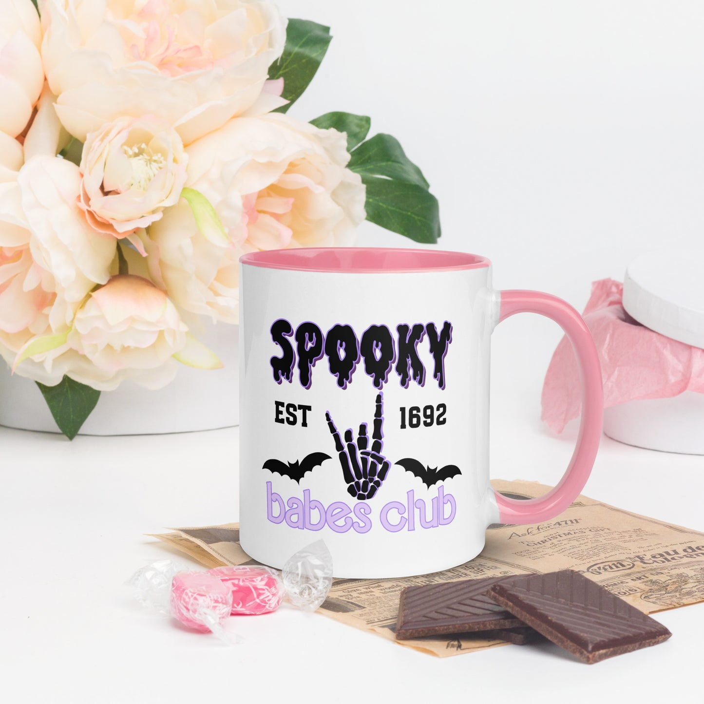 Spooky Babe Club Mug with Color Inside