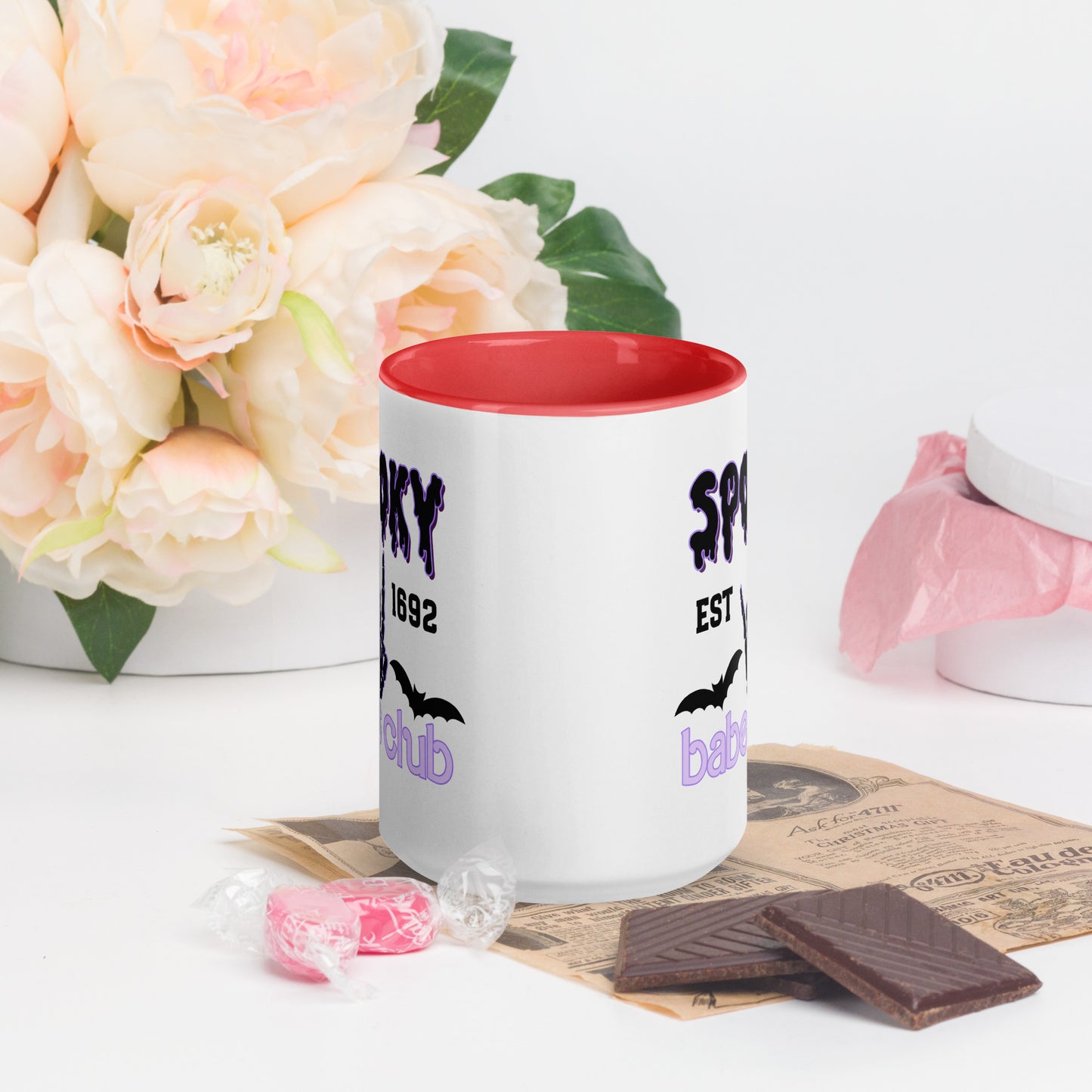 Spooky Babe Club Mug with Color Inside