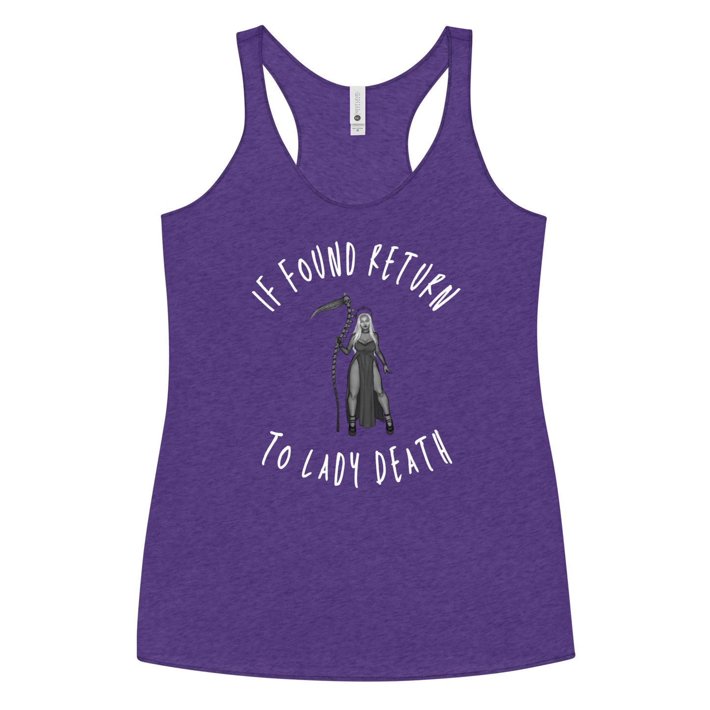 If Found Return to Lady Death Women's Racerback Tank